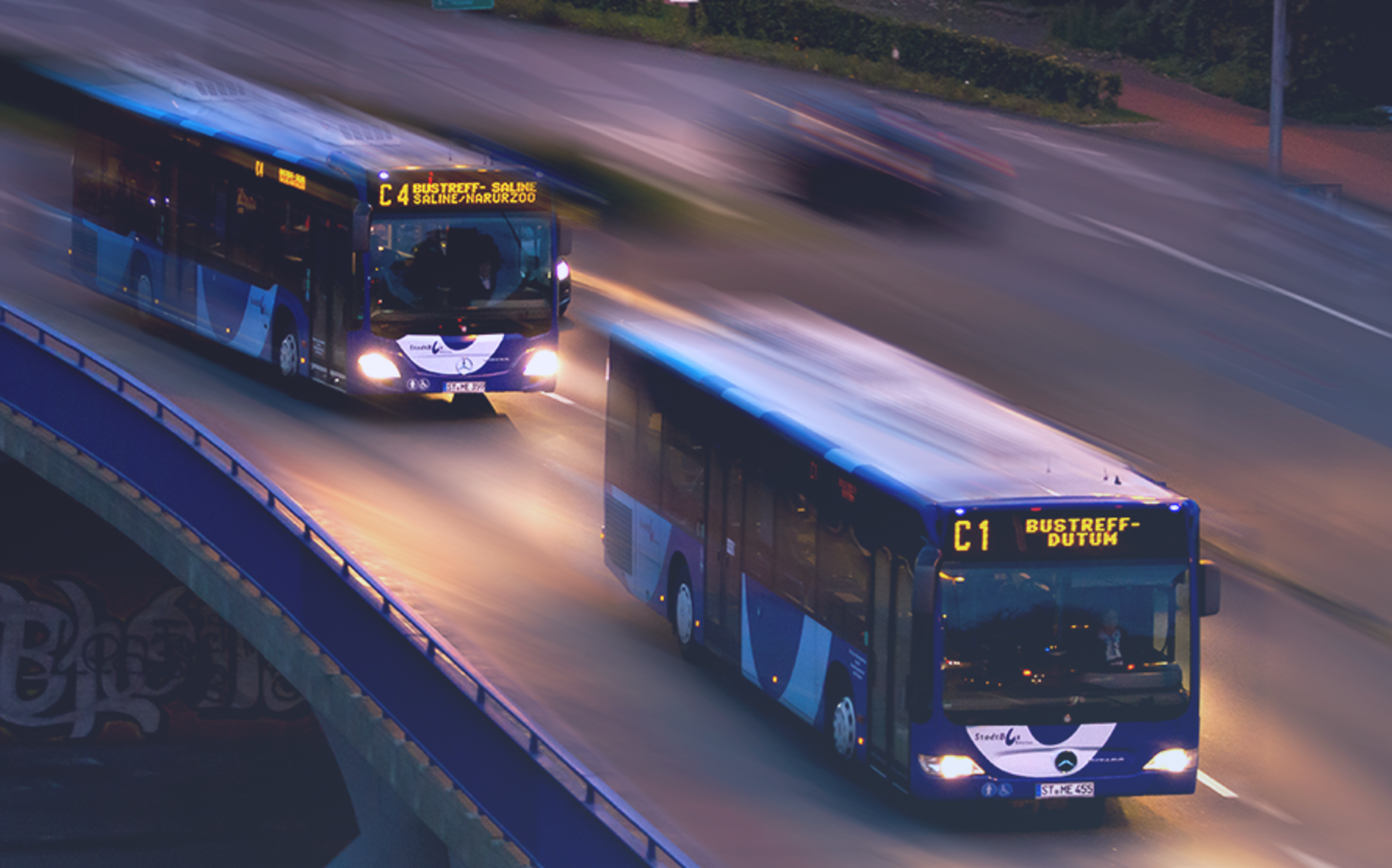 StadtBus Mersch auf der Emsbrücke